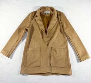 Marc New York Andrew Marc Faux Suede Single Button Blazer Jacket Size L